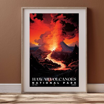 Hawaii Volcanoes National Park Poster, Travel Art, Office Poster, Home Decor | S7 - image4